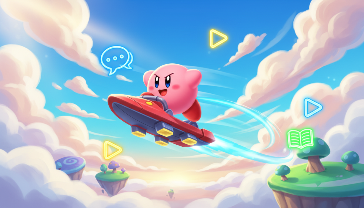 découvrez toutes les actualités, bandes-annonces, guides et bien plus sur kirby air riders, le jeu d'action et de course incontournable.